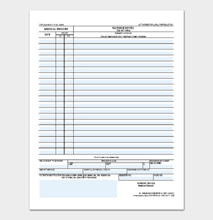 Nursing Notes Template Free from www.samplenotes.net