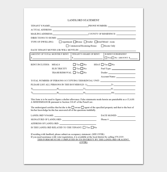 Landlord-Statement-Form