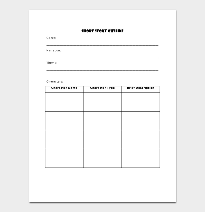 Story Outline Template